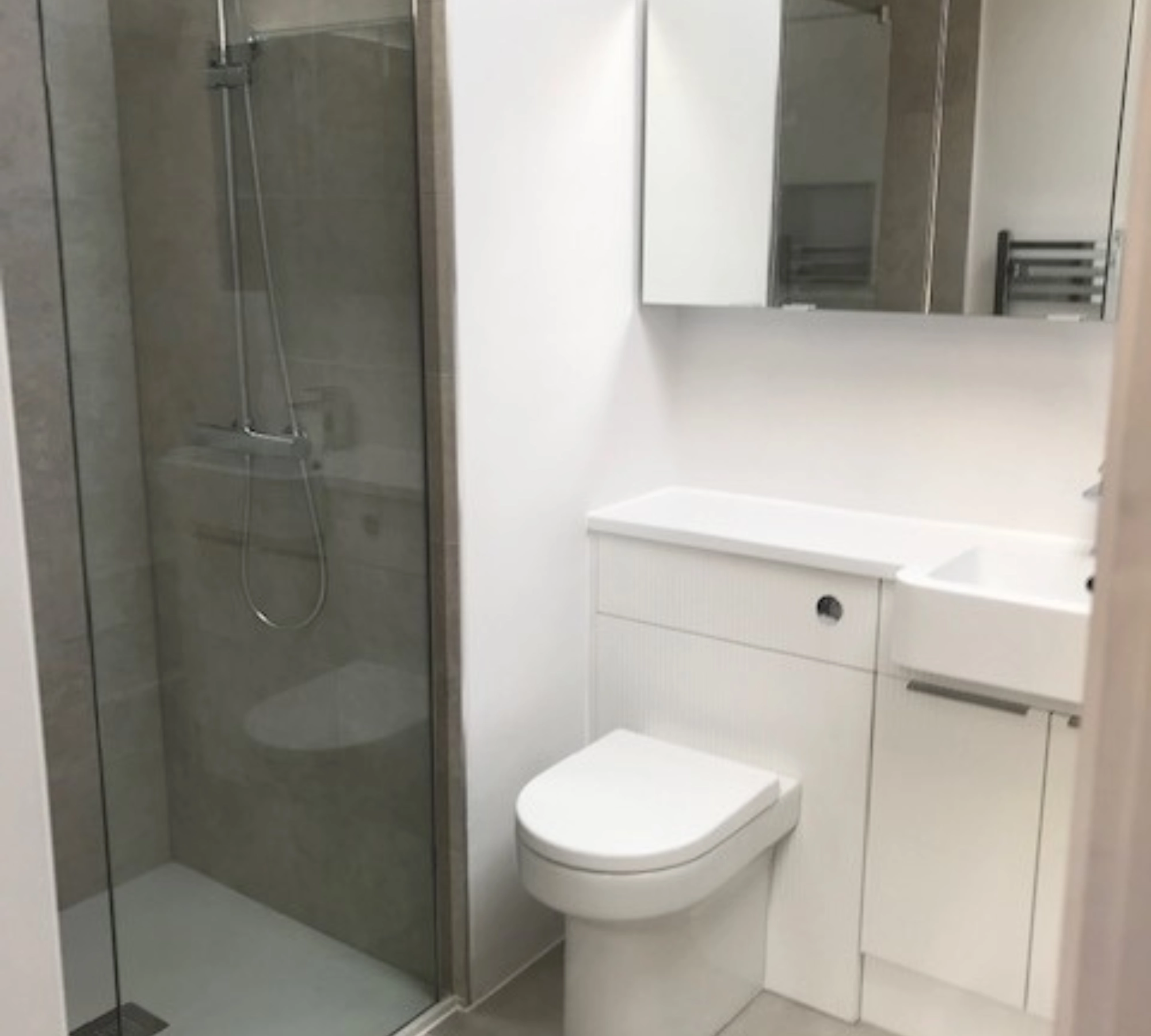 Bathroom with toilet and shower