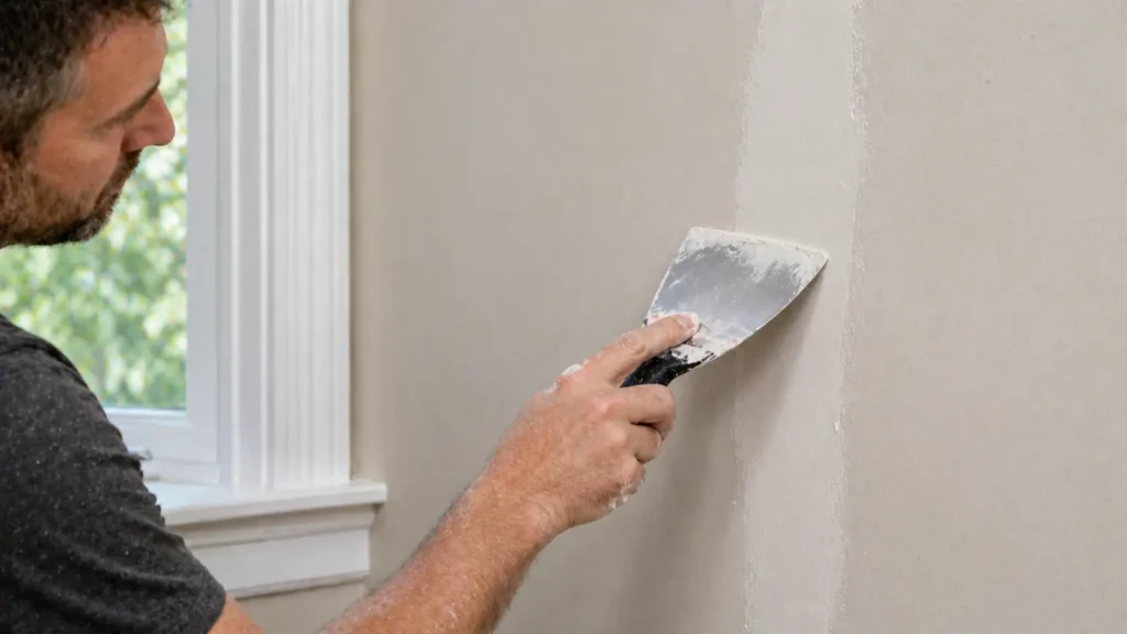 apply surface filler smooth wall repair The Handy Home Pro