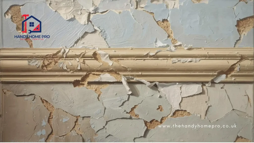 paint film separates from the surface and lifts