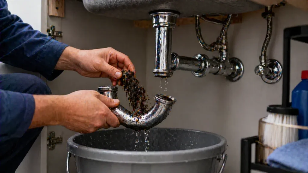 clean sink u bend pipe blockage The Handy Home Pro