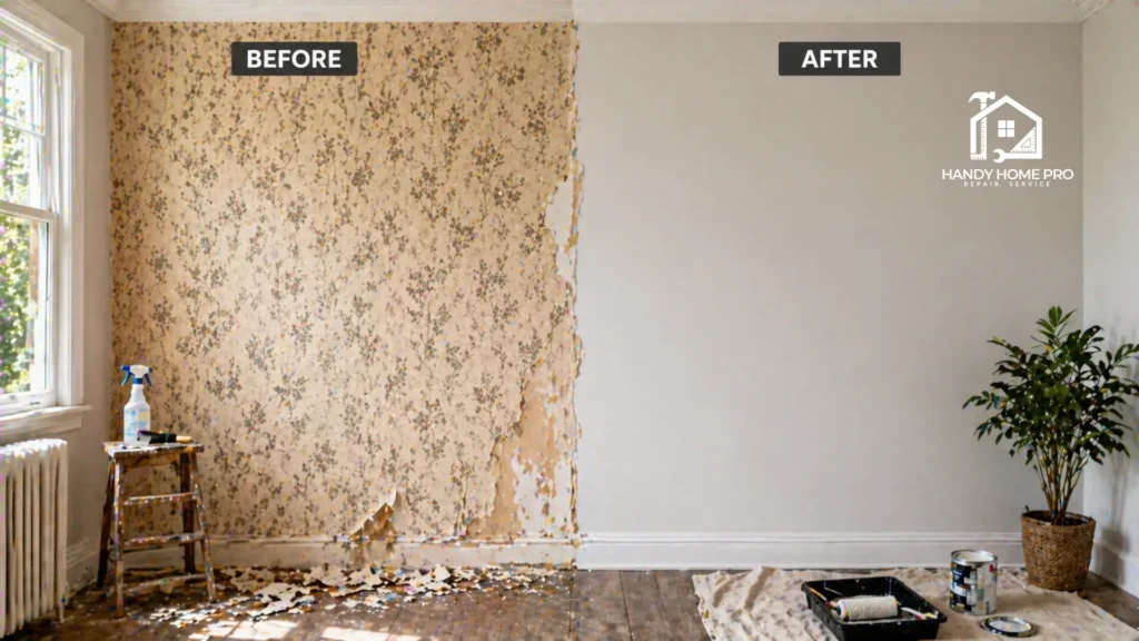 how to remove wallpaper easily The Handy Home Pro