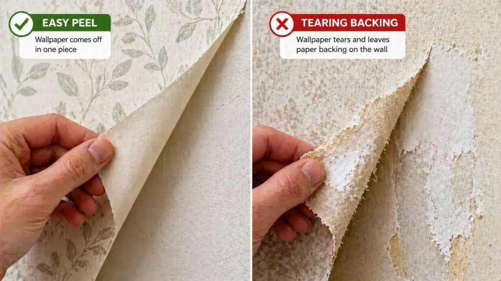 identify wallpaper type peel test The Handy Home Pro