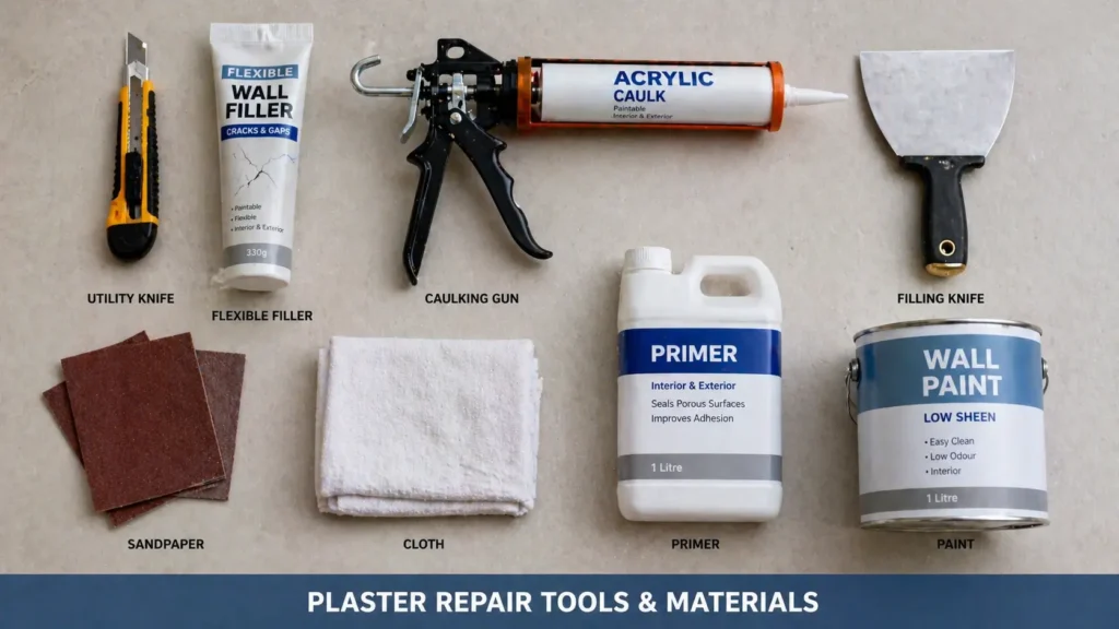 plaster repair tools filler knife sandpaper The Handy Home Pro