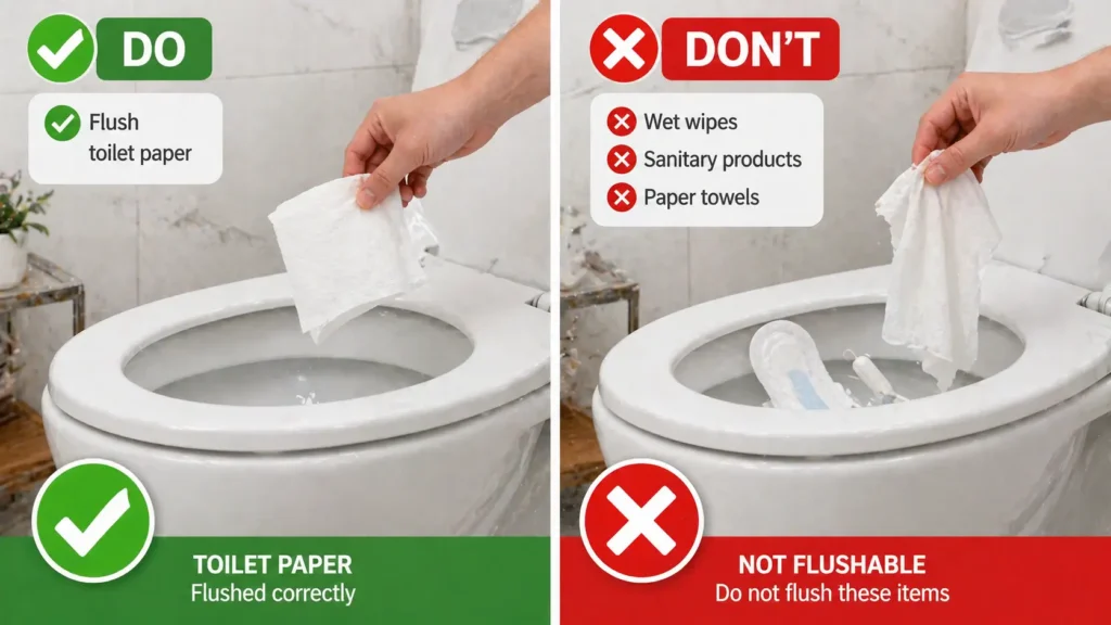 prevent blocked toilet tips The Handy Home Pro