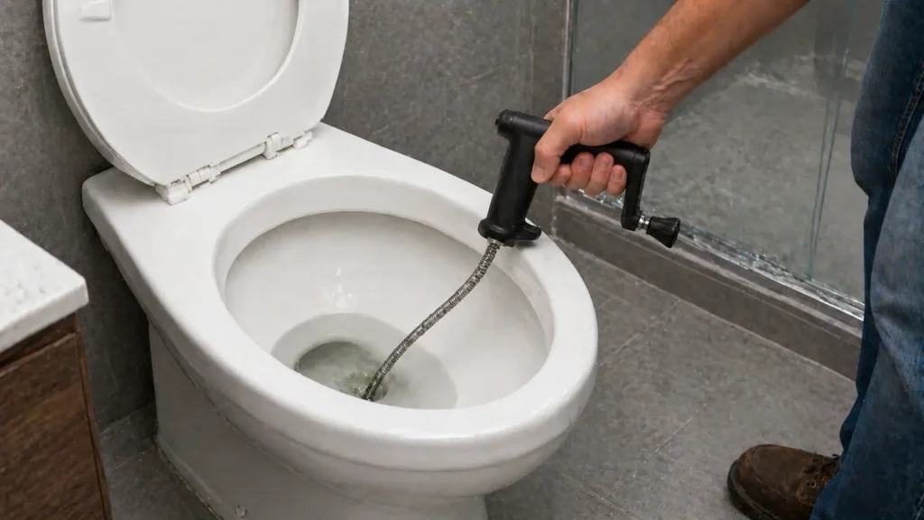 toilet auger deep blockage removal The Handy Home Pro