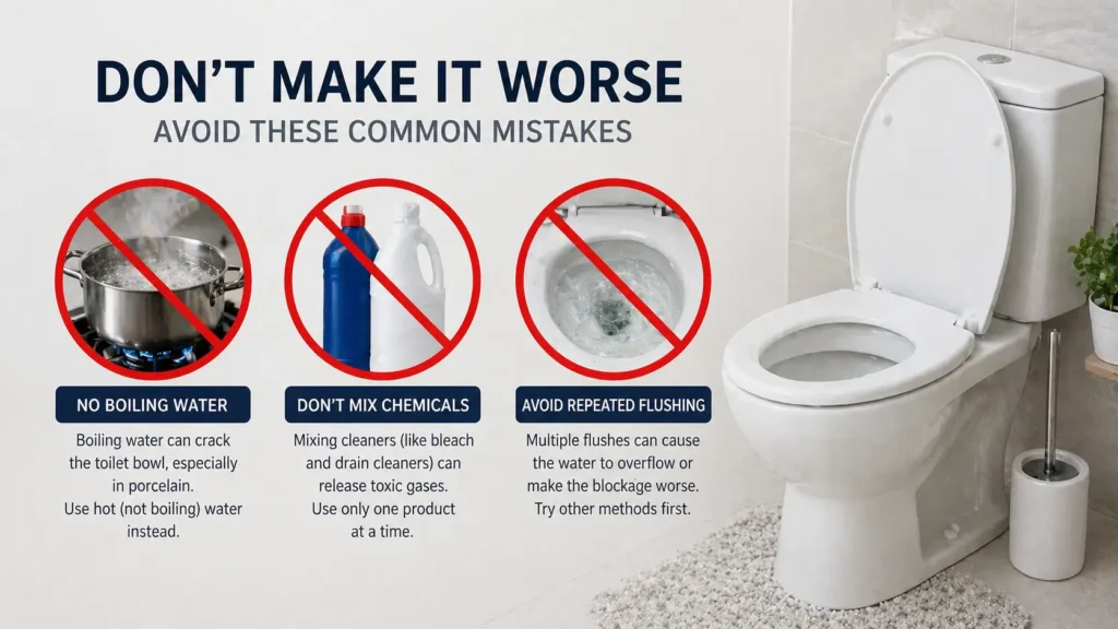 toilet unblocking mistakes avoid The Handy Home Pro