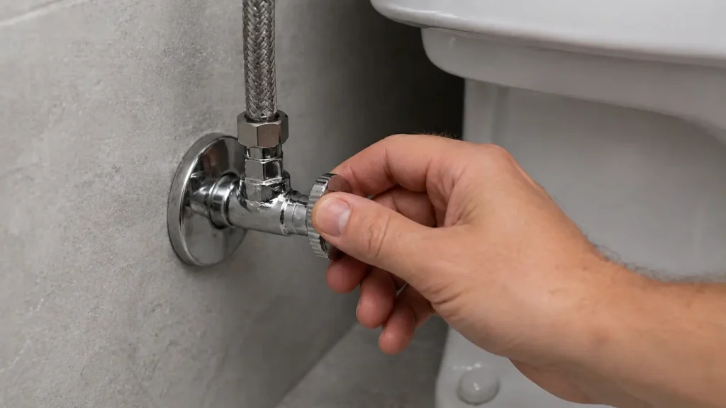 turn off toilet water valve The Handy Home Pro
