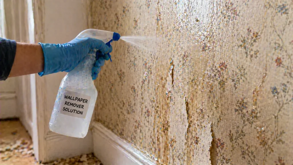 wallpaper remover solution apply The Handy Home Pro